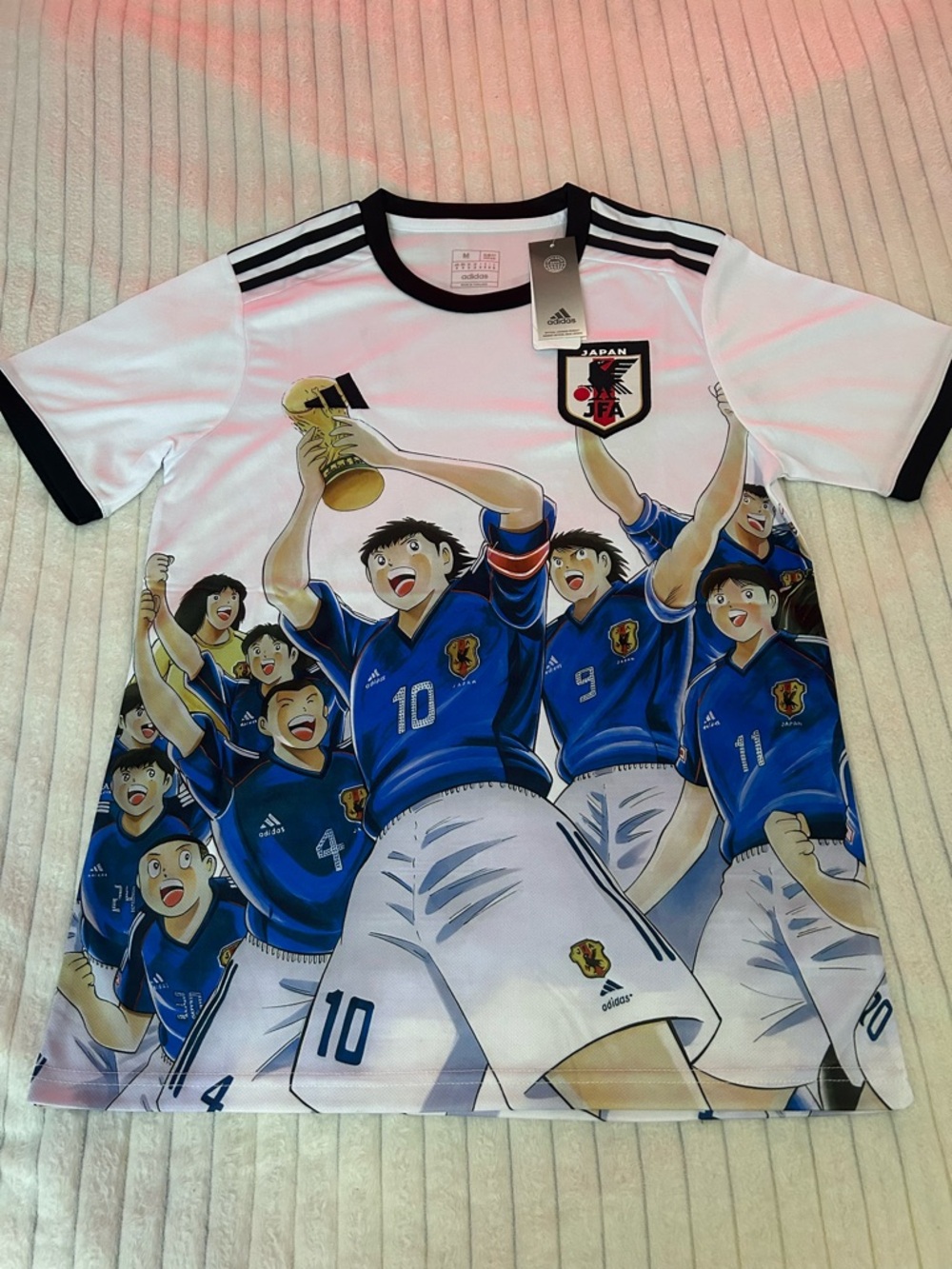 adidas Japan Soccer Graphic Tee - Blue, White & Black